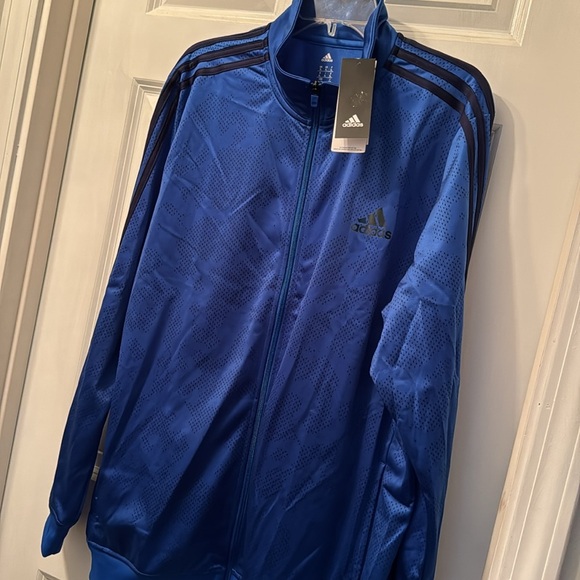 Adidas blue and black track performance jacket NWT XL - Picture 9 of 12